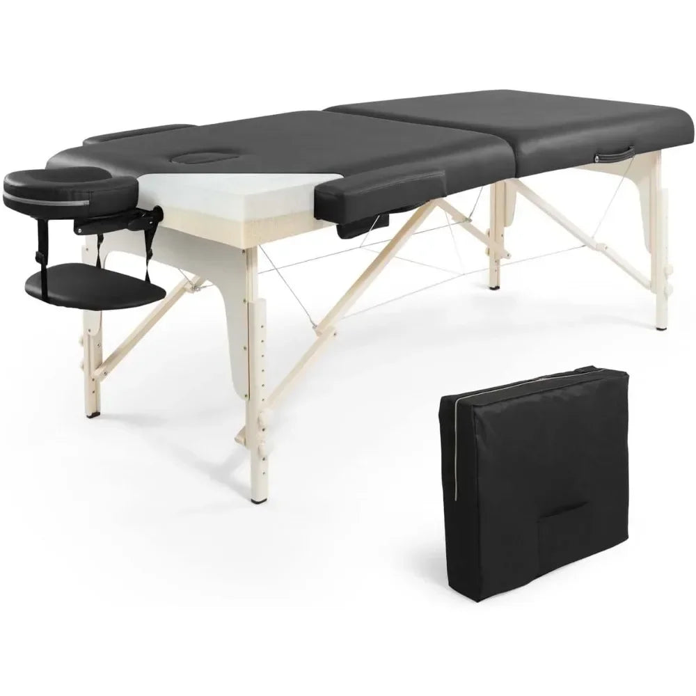 Premium Memory Foam Massage Table - 84 Inch Portable Spa Bed