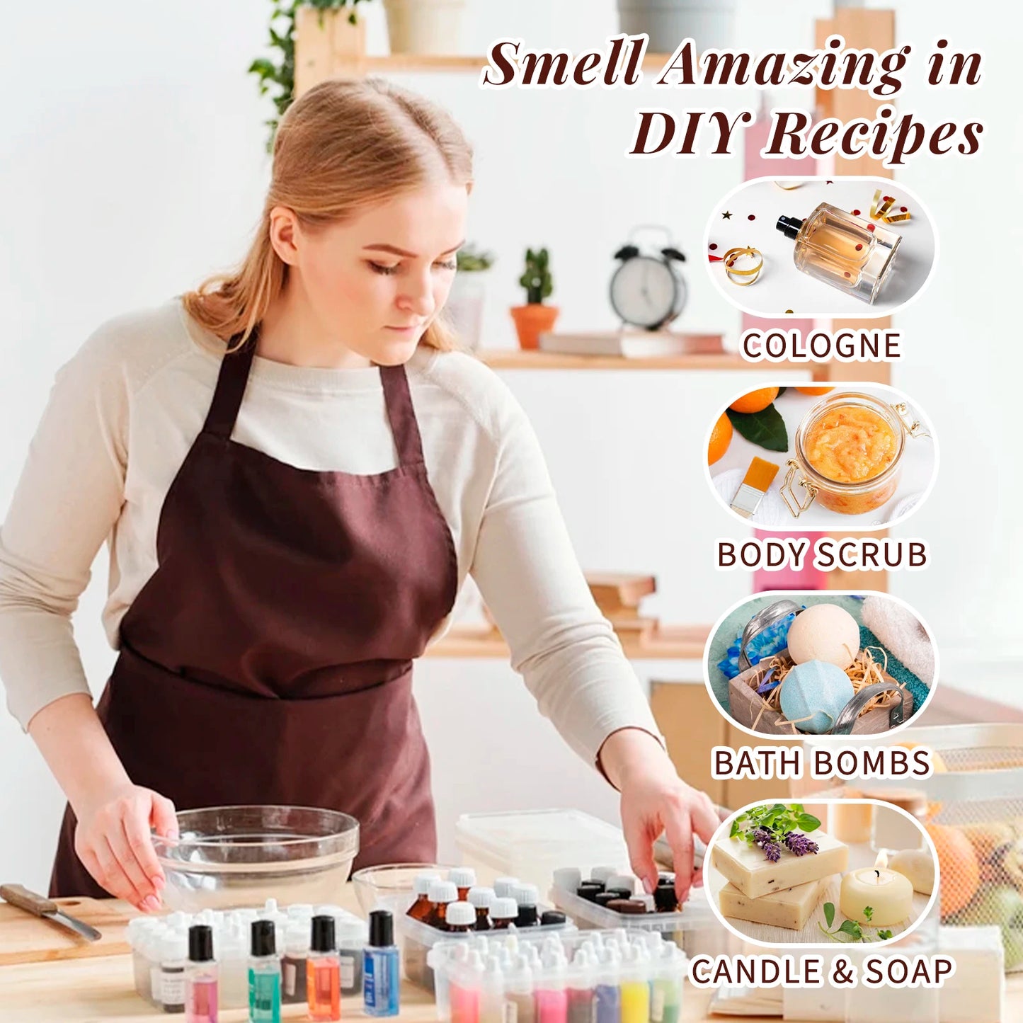 HIQILI Fragrance Oils Set-Nature Theme | TOP 6 Gift Set Use For Aromatherapy, Diffuser, Humidifier, Candles | Car, Home ,Hotel