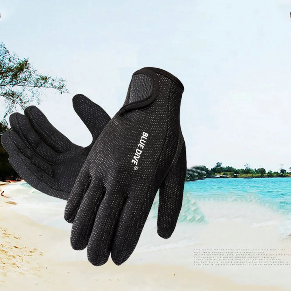 1.5mm Neoprene Gloves Adults Women Men Wetsuit Gloves Five Finger Warm Wetsuit ~ Winter Gloves for Scuba Diving, Snorkeling, Surfing