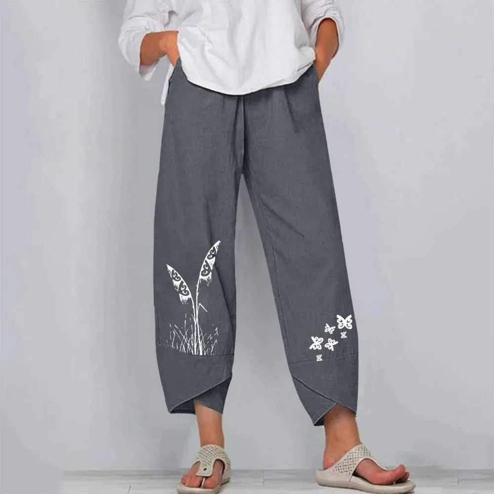 Streetwear Women Clothes Women Pants ~ Joggers Cotton / Linen Casual Autumn Elegant