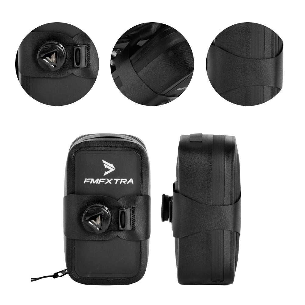 Bicycle Under Seat Bag Bike Strap-On Saddle Bag Knob Lock Bike Seat Bag Waterproof 0.5L Bike Bag Portable Cycling Accessories