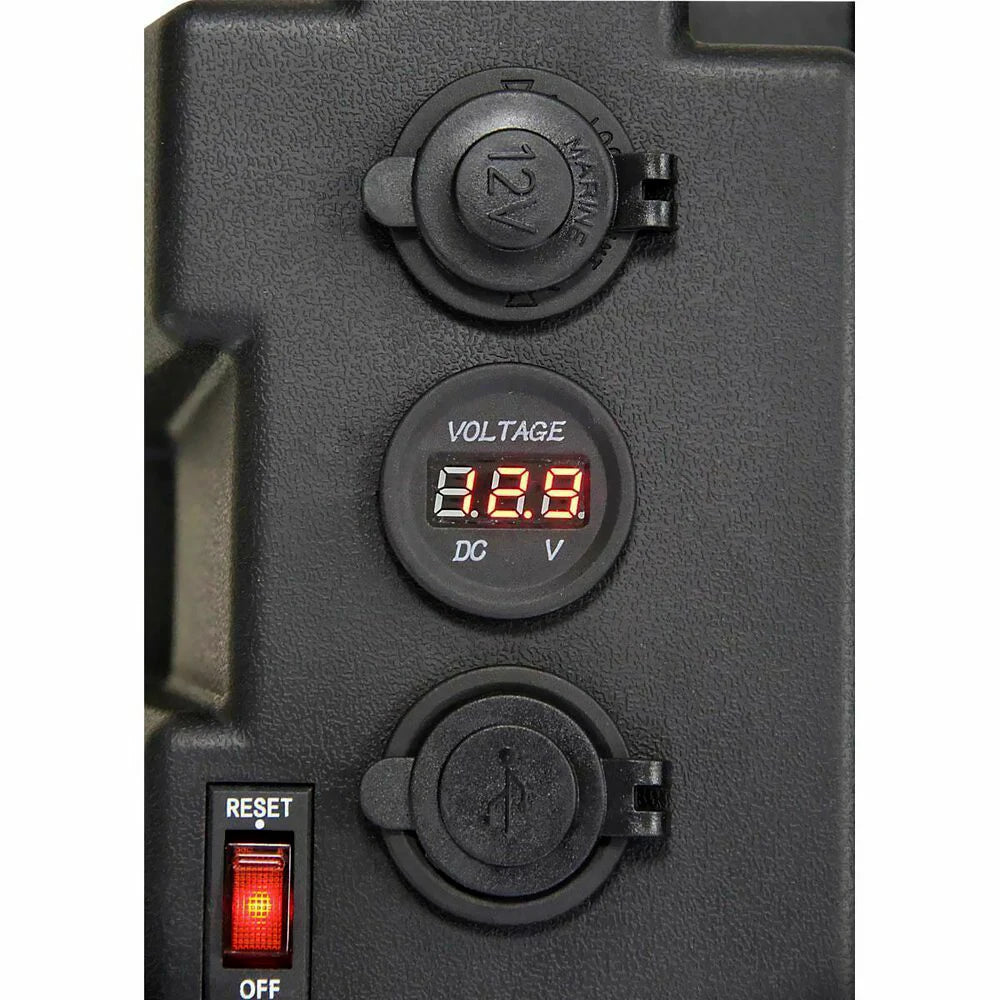 12V-24V Marine Battery Box — USB Charger, Voltmeter & Circuit Breaker | StriveRiseFit