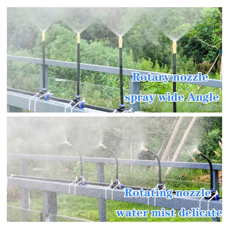 Automatic Irrigation Sprinkler Kit | Rotating Copper Nozzle | 5m, 10m, 20m | StriveRiseFit