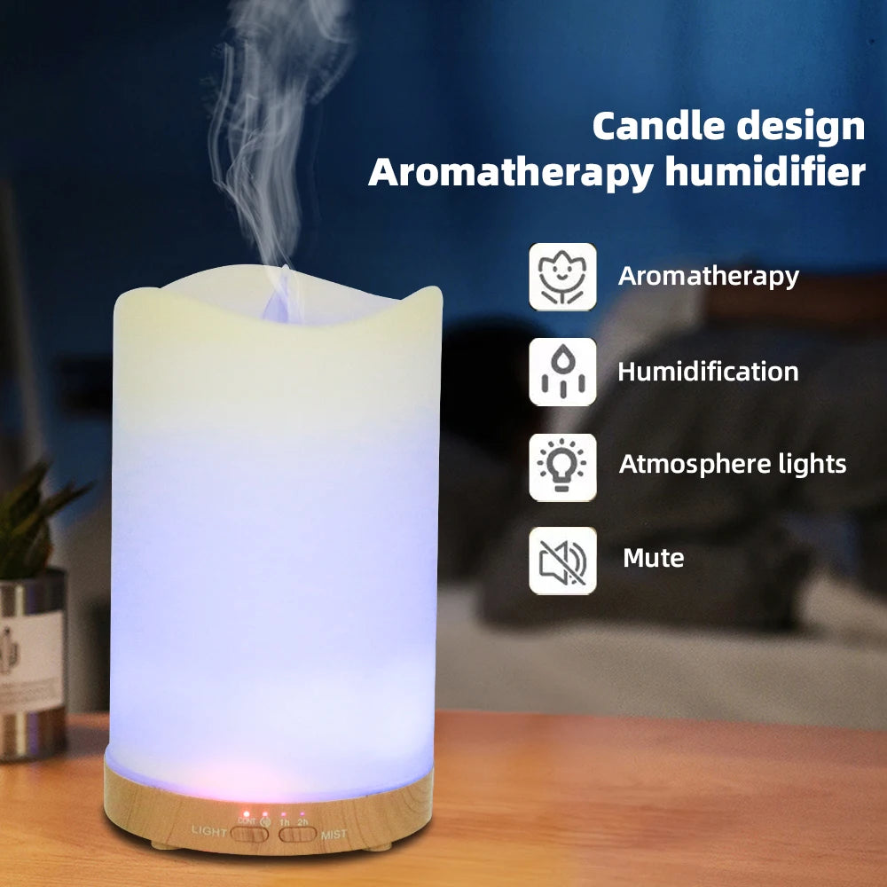 Essential Oil Diffuser with Humidifier, Timer & Night Light ~ Perfect for Bedroom, Office, Yoga