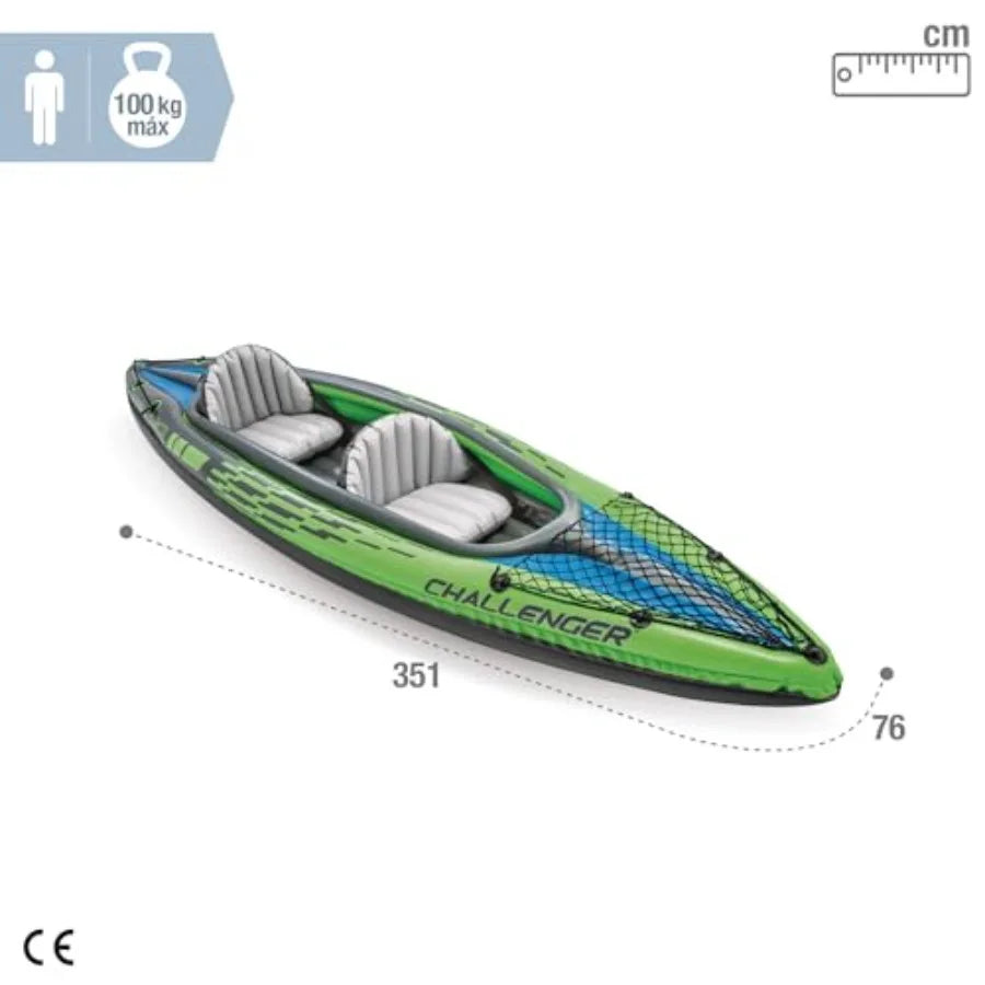 Inflatable Kayak Super-Strong PVC with Deluxe Paddles & High-Output Pump for Outdoor Adventure | StriveRiseFit