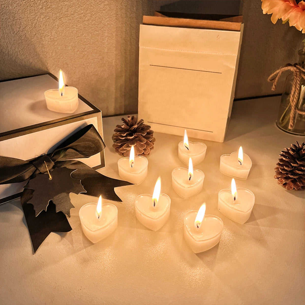9-Piece Heart-Shaped Scented Candles for Weddings & Romance | StriveRiseFit