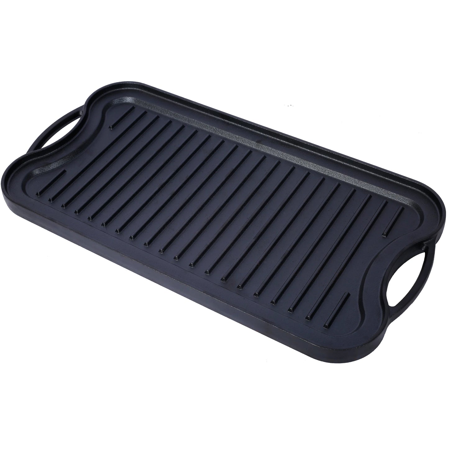 Cast Iron Reversible Grill Pan | 20x10", Pre-Seasoned, Flat & Ribbed, Induction & Campfire | StriveRiseFit