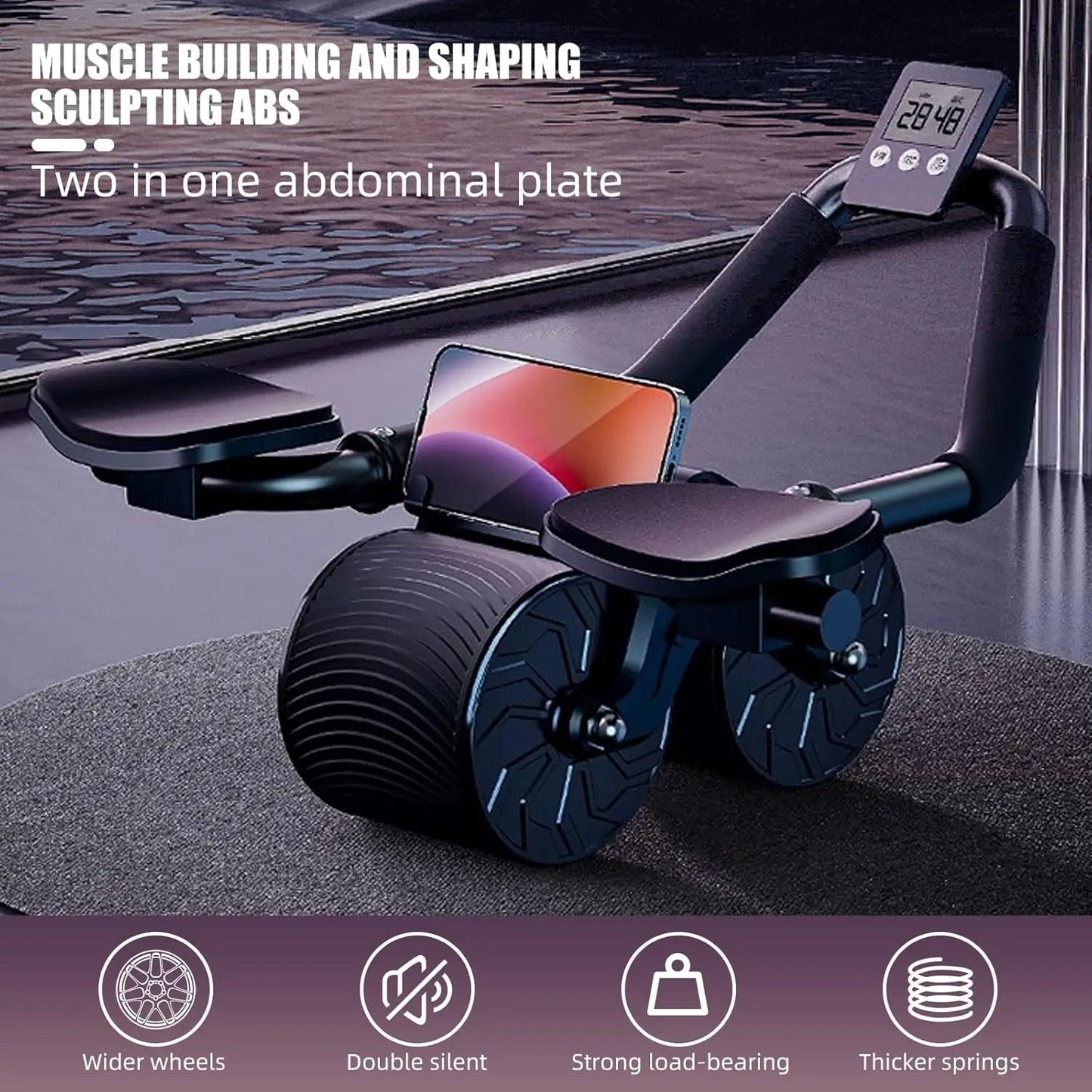 Ab Roller Wheel with Elbow Support & Auto-Rebound for Core Training | StriveRiseFit