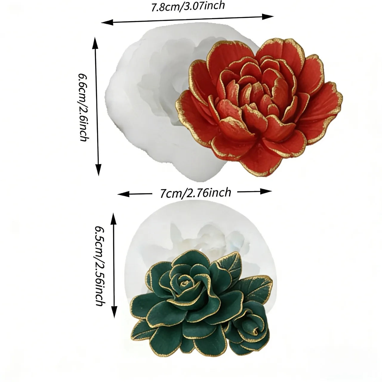 3D Rose Silicone Mold for Candles, Soap, Resin & Clay | StriveRiseFit
