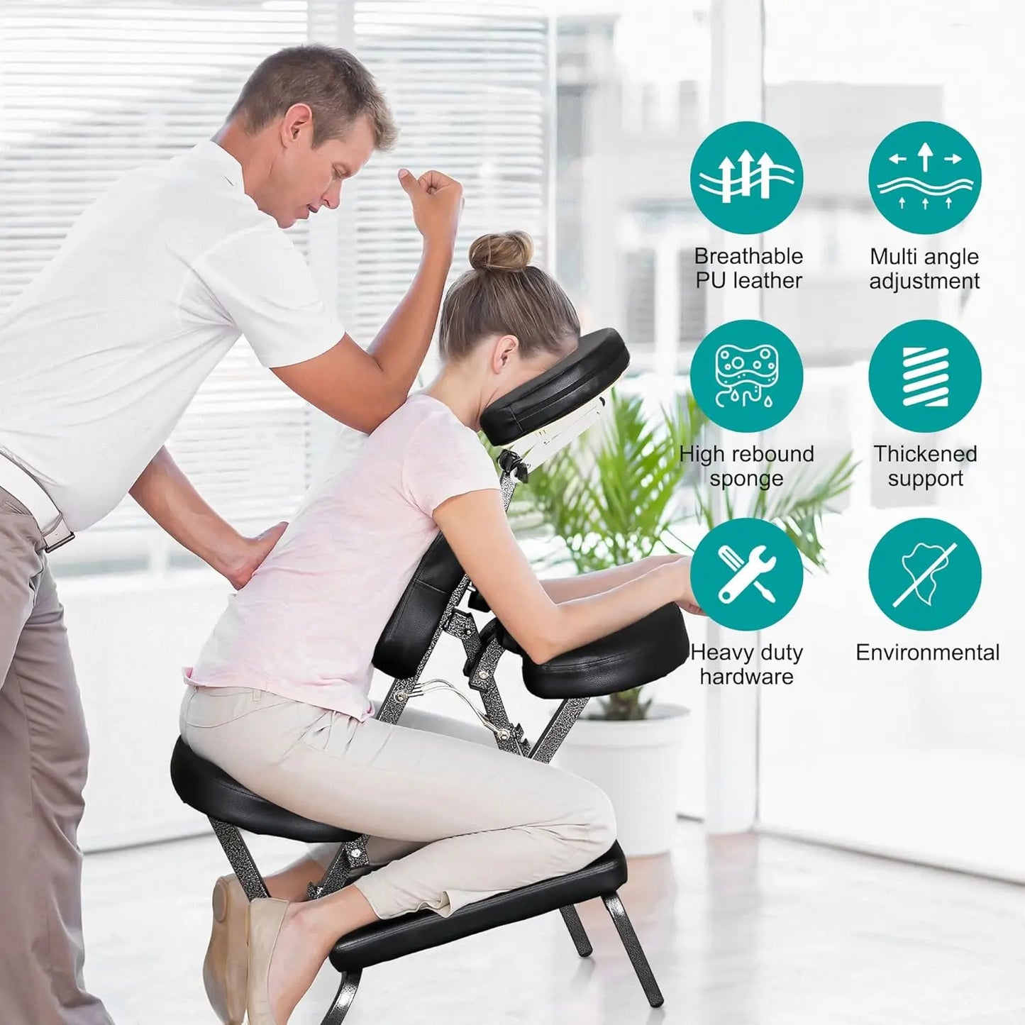 Portable Foldable Massage Chair with Face Cradle — Spa, Salon & Tattoo | StriveRiseFit