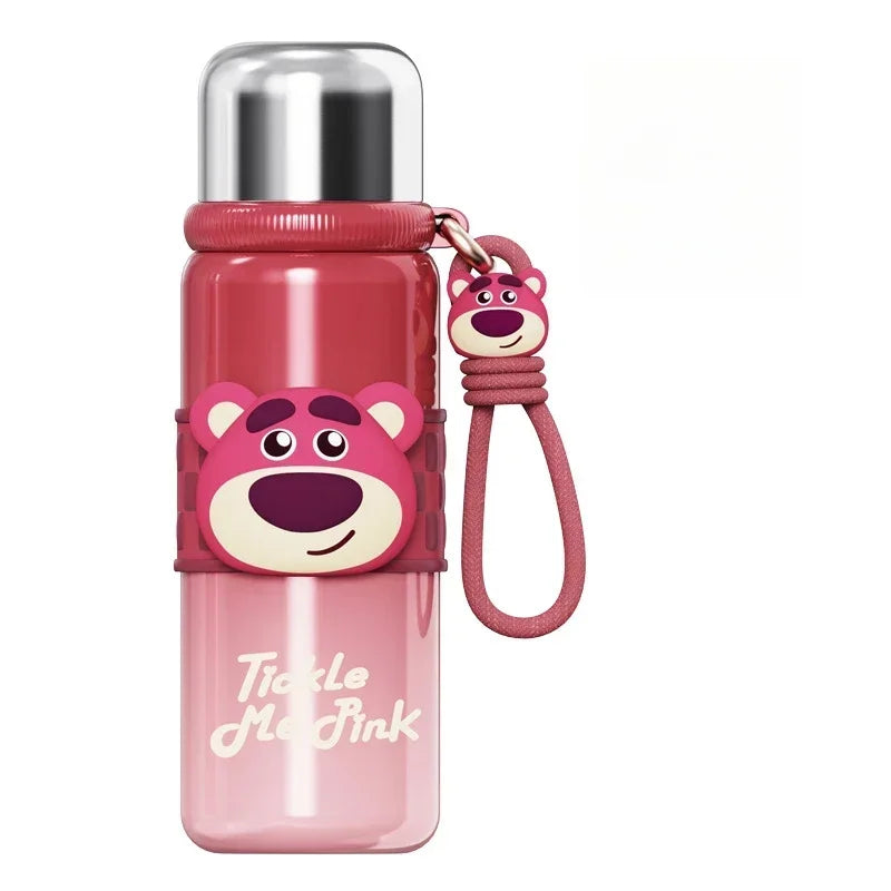 Disney Story Strawberry Bear 600ML Vacuum Flask - Double Lid Thermos Cup