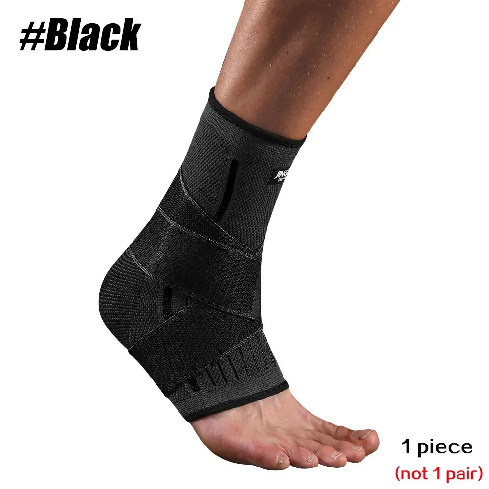 Ankle Brace Compression Sleeve Adjustable Support Strap for Sprain Plantar Fasciitis & Recovery | StriveRiseFit