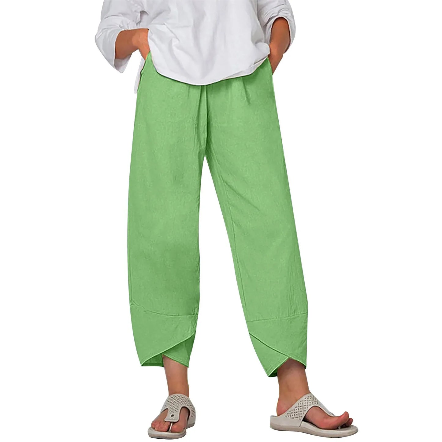 Streetwear Women Clothes Women Pants ~ Joggers Cotton / Linen Casual Autumn Elegant