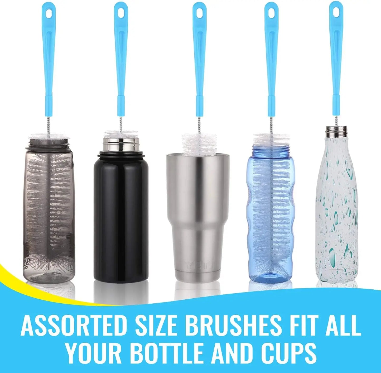 16" Bottle Brush Cleaner - Long Handle for Water Bottles | StriveRiseFit