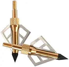 ELONG OUTDOOR 100 Grain Broadheads 12-Pack - 3 Fixed Blades for Compound, Crossbow & Recurve