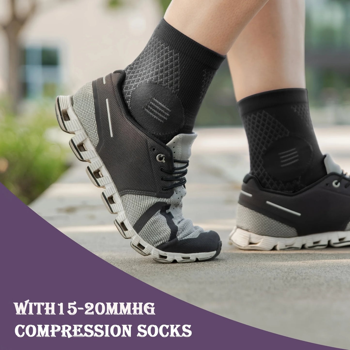 Compression Foot Sleeves with Arch Support Open-Toe Design for Neuropathy & Pain Relief | StriveRiseFit