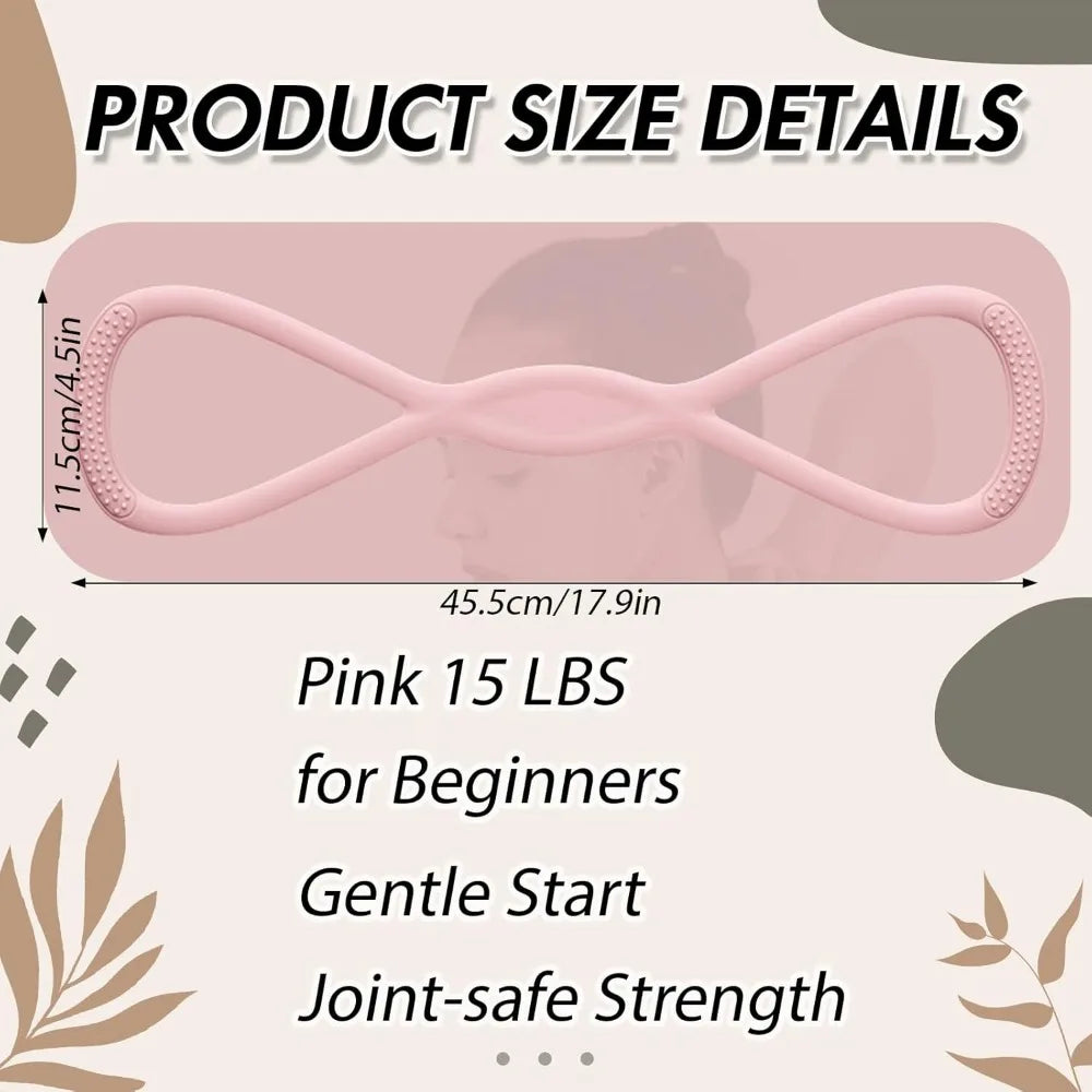 Figure 8 Resistance Band, 15 lbs Non-Slip for Strength & Posture Training | StriveRiseFit