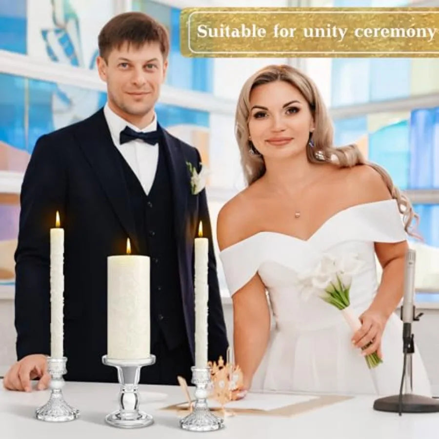 Wedding Unity Candle Set with Holder 12 Styles | StriveRiseFit