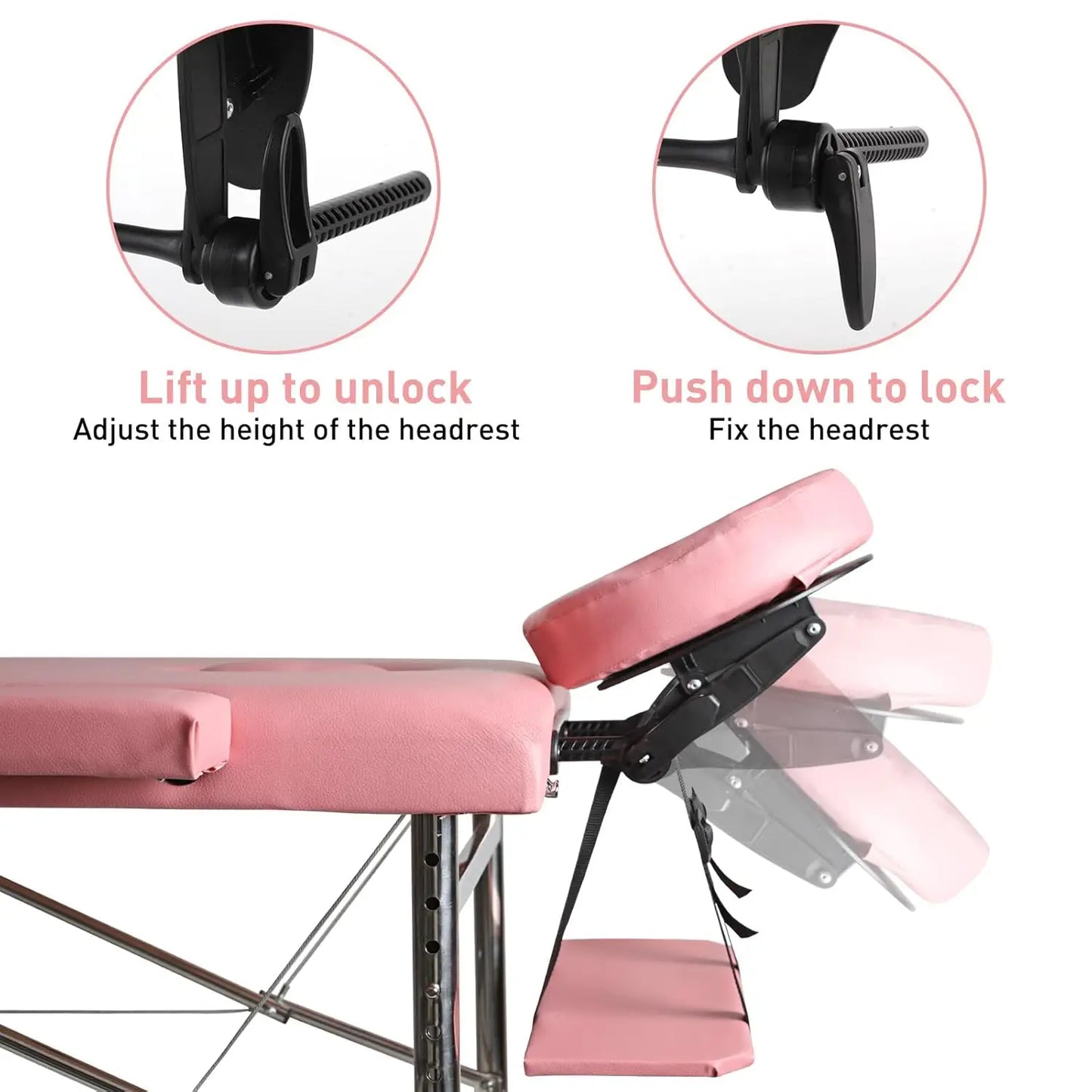 Portable Aluminum Massage Table 80" — Height Adjustable 2-Fold Spa & Tattoo Bed | StriveRiseFit
