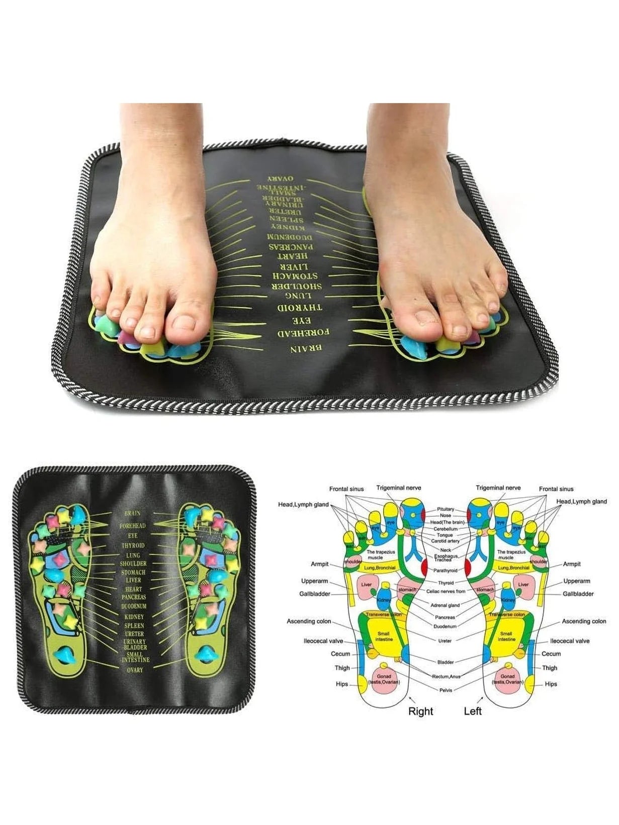 Pebble Acupressure Foot Massage Pad, Reflexology Pressure Plate for Home Use | StriveRiseFit
