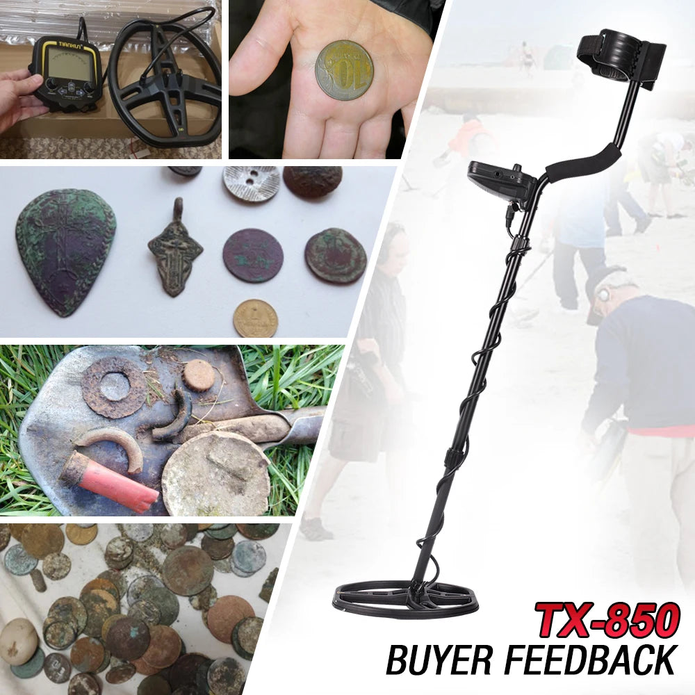TX-850 Underground Metal Detector — 2.5m Depth, 7 Modes, 11" DD Coil | StriveRiseFit