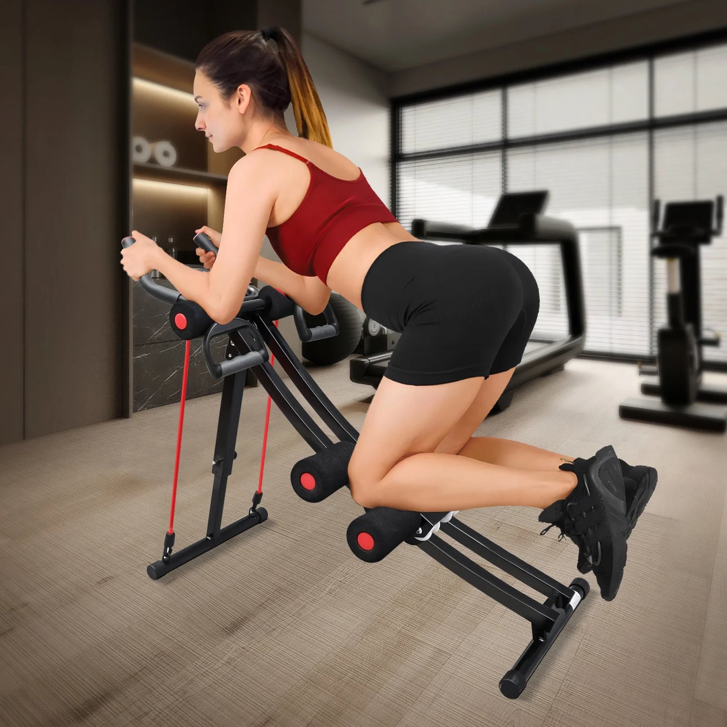 GIKPAL Foldable Ab Machine with LCD Display, 440 lb Capacity Core & Abdominal Trainer | StriveRiseFit