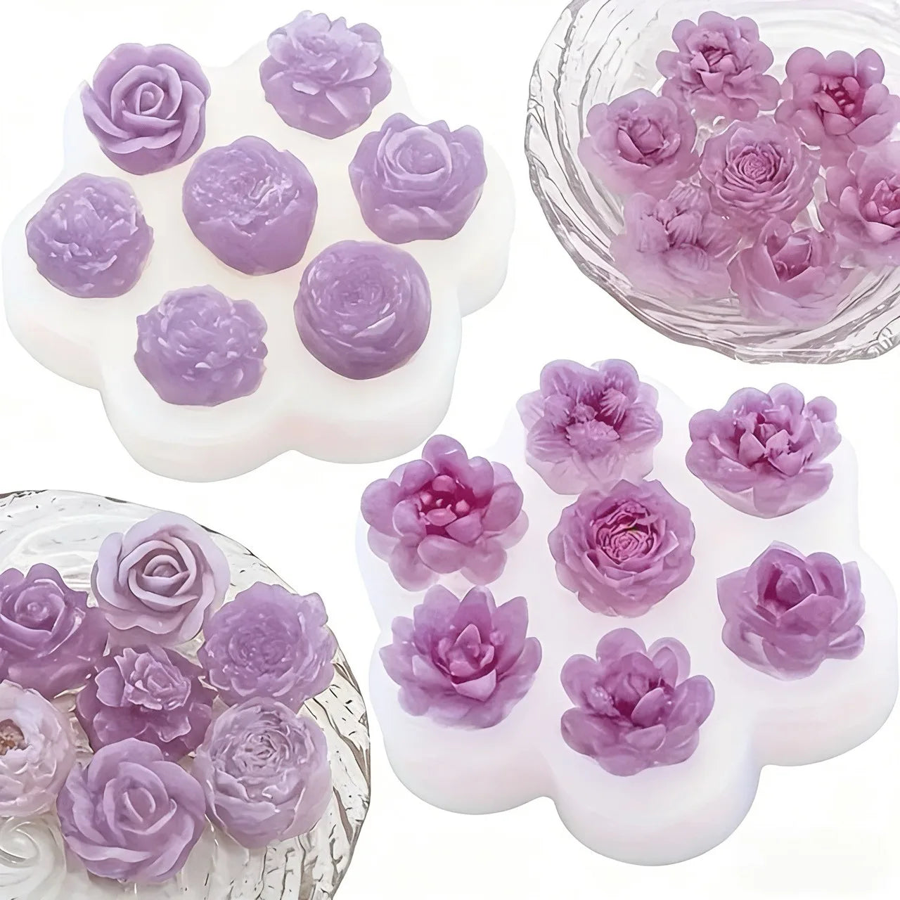 3D Rose Silicone Mold for Candles, Soap, Resin & Clay | StriveRiseFit