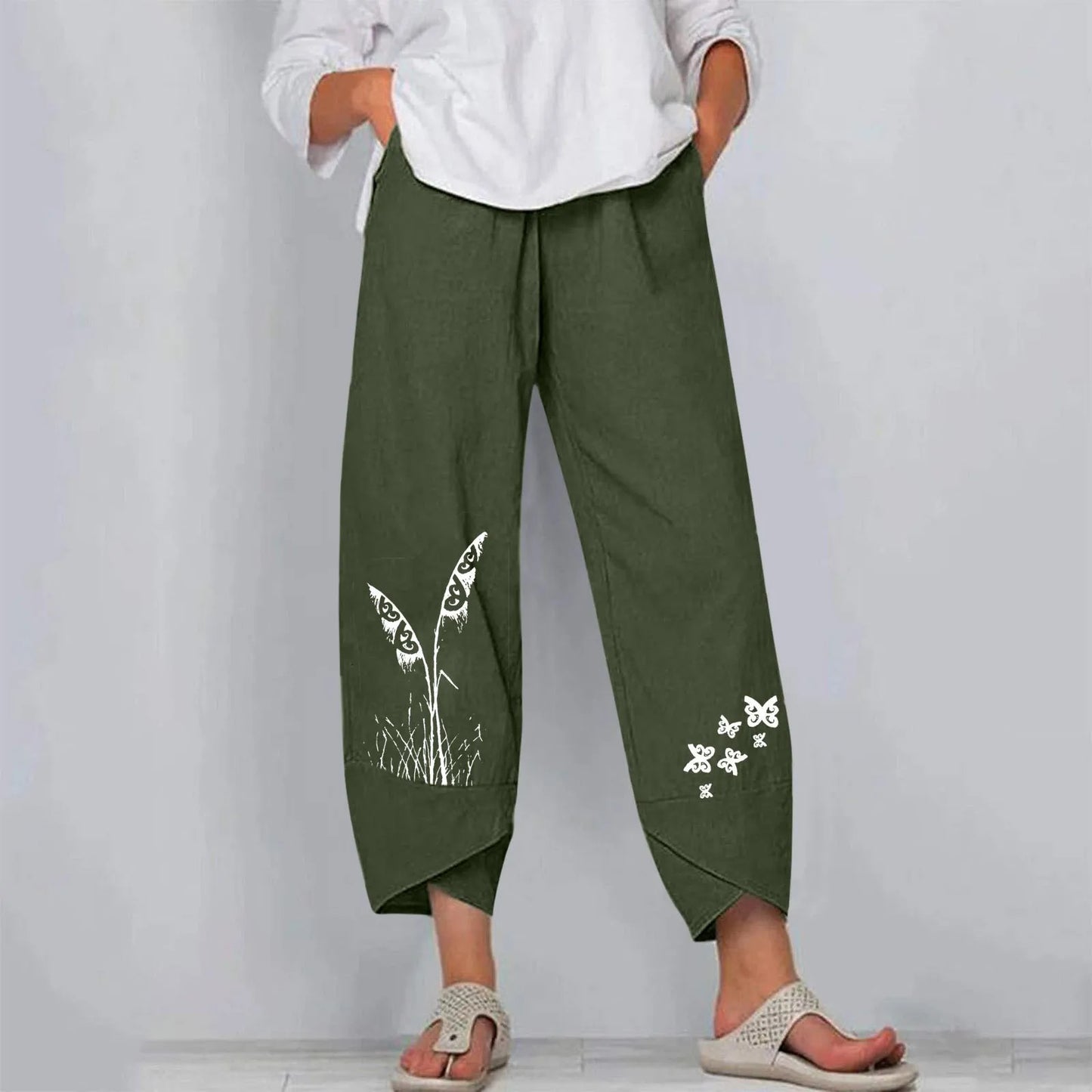 Streetwear Women Clothes Women Pants ~ Joggers Cotton / Linen Casual Autumn Elegant