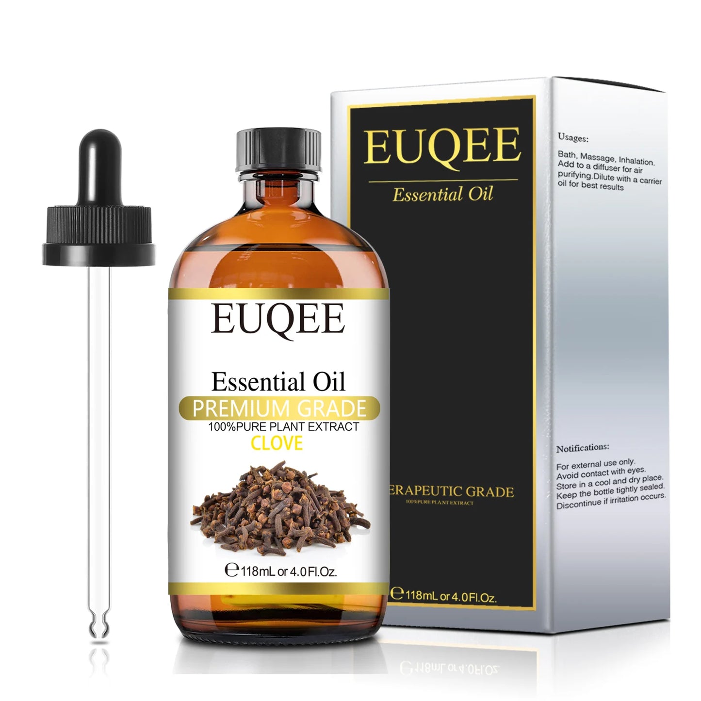 EUQEE 118ML Large Bottle of Essential Oil For Aroma Therapy Humidifier, DIY Soap, Massage