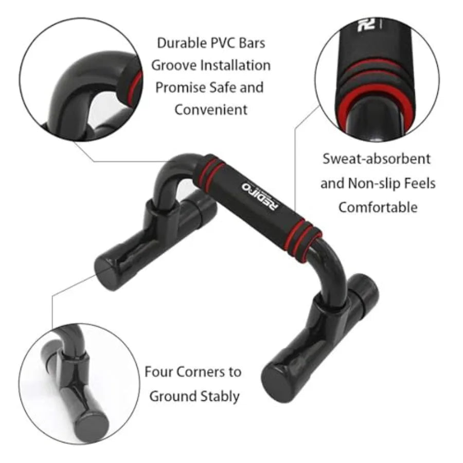 Push Up Bars Ergonomic Workout Stands with Anti-Slip Sturdy Structure for Strength Training | StriveRiseFit