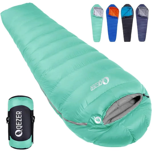 Down Sleeping Bag For Adults 0°f 10°f 15°f 20°f  ~ Backpacking Sleeping Bag For Cold Weather With Compression Sack