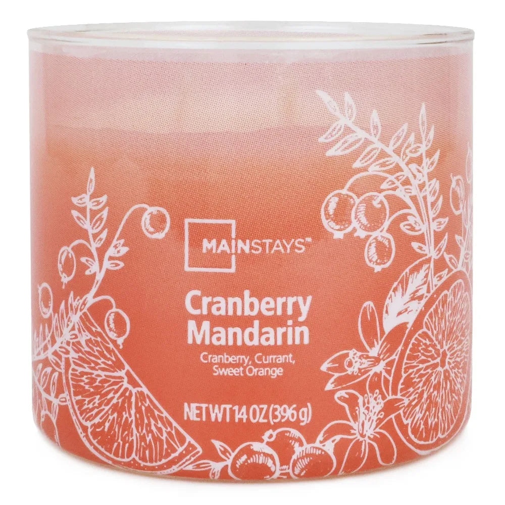 Triple Wick Ombre Wrap Scented Candle Cranberry Mandarin | StriveRiseFit