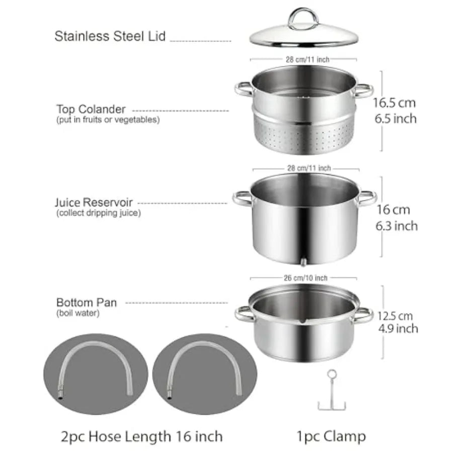 Stainless Steel Steam Juicer 11 Qt for Home Canning | StriveRiseFit