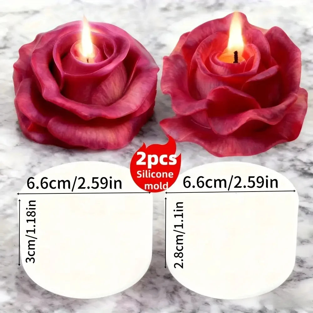 3D Rose Silicone Mold for Candles, Soap, Resin & Clay | StriveRiseFit