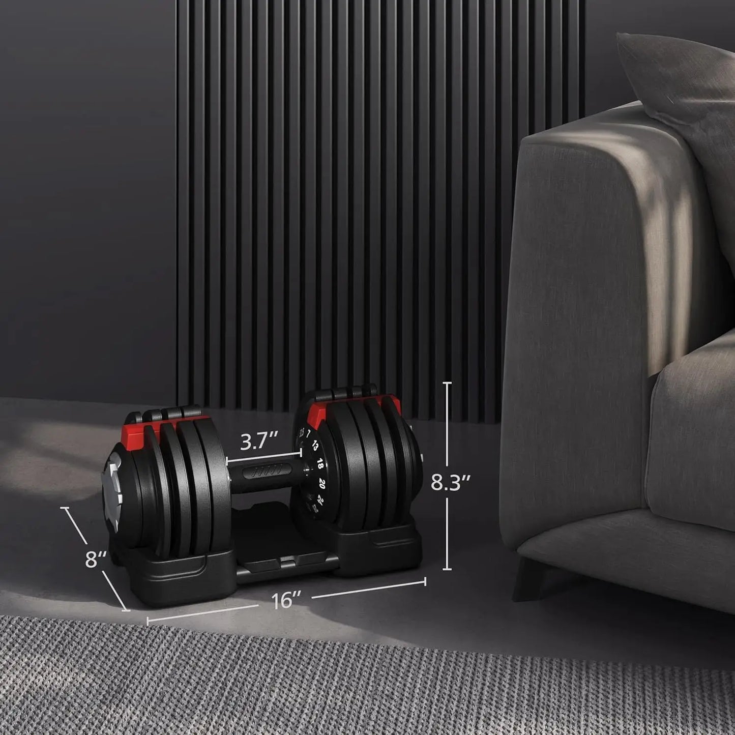 Adjustable Dumbbell Set 28-90LBS - Fast Adjust Weight Set | StriveRiseFit.com