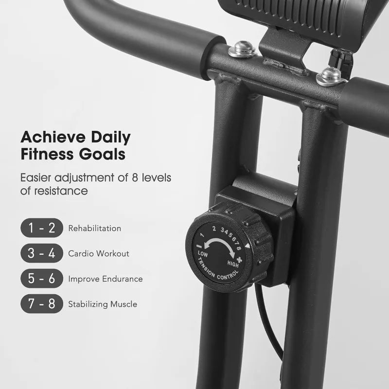 3-in-1 Folding Exercise Bike with 8-Level Resistance