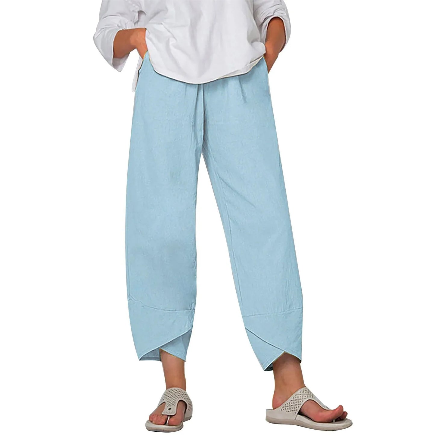 Streetwear Women Clothes Women Pants ~ Joggers Cotton / Linen Casual Autumn Elegant