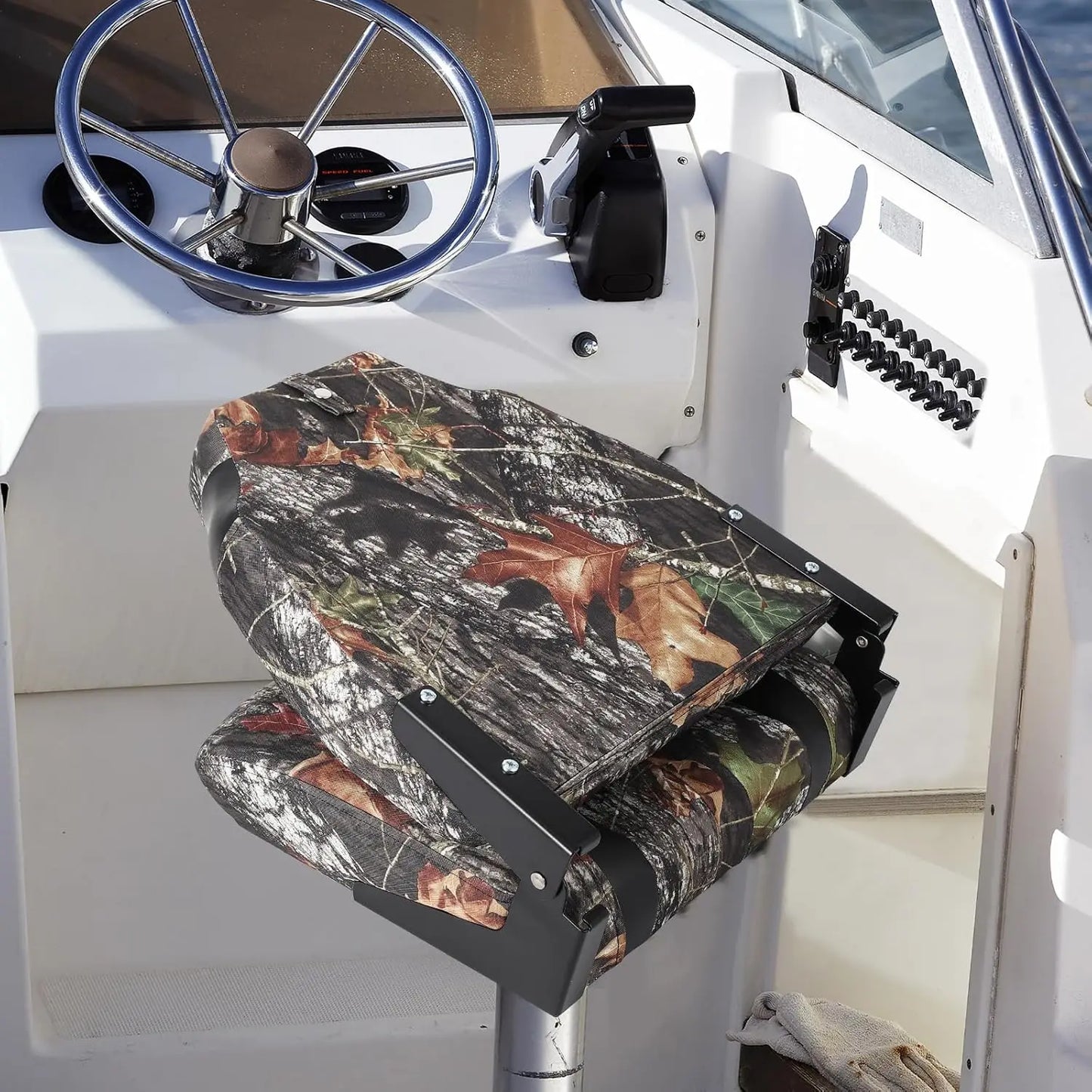 2-Pack High Back Folding Boat Seats — Marine-Grade Vinyl, HD Foam | StriveRiseFit