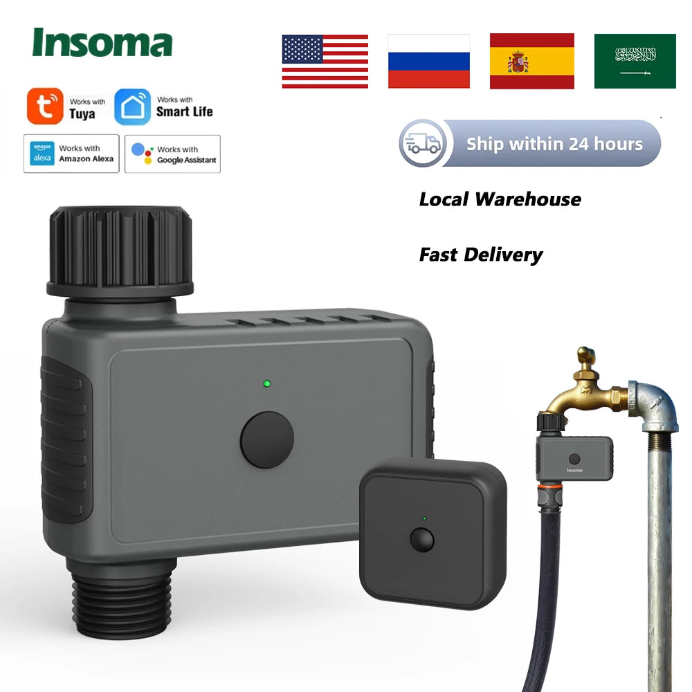 Smart WiFi Garden Water Timer | App-Controlled Irrigation | Alexa Compatible | NPT & BSPT Versions