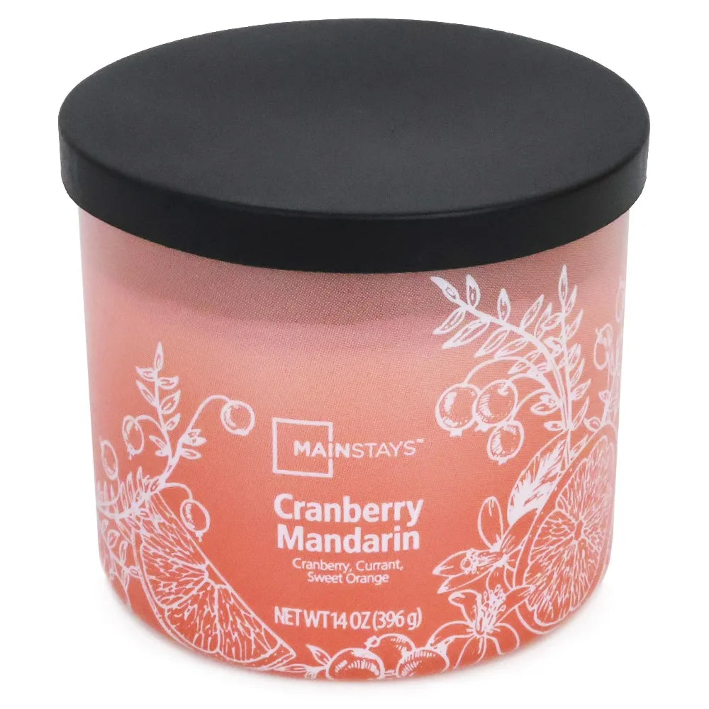 Triple Wick Ombre Wrap Scented Candle Cranberry Mandarin | StriveRiseFit