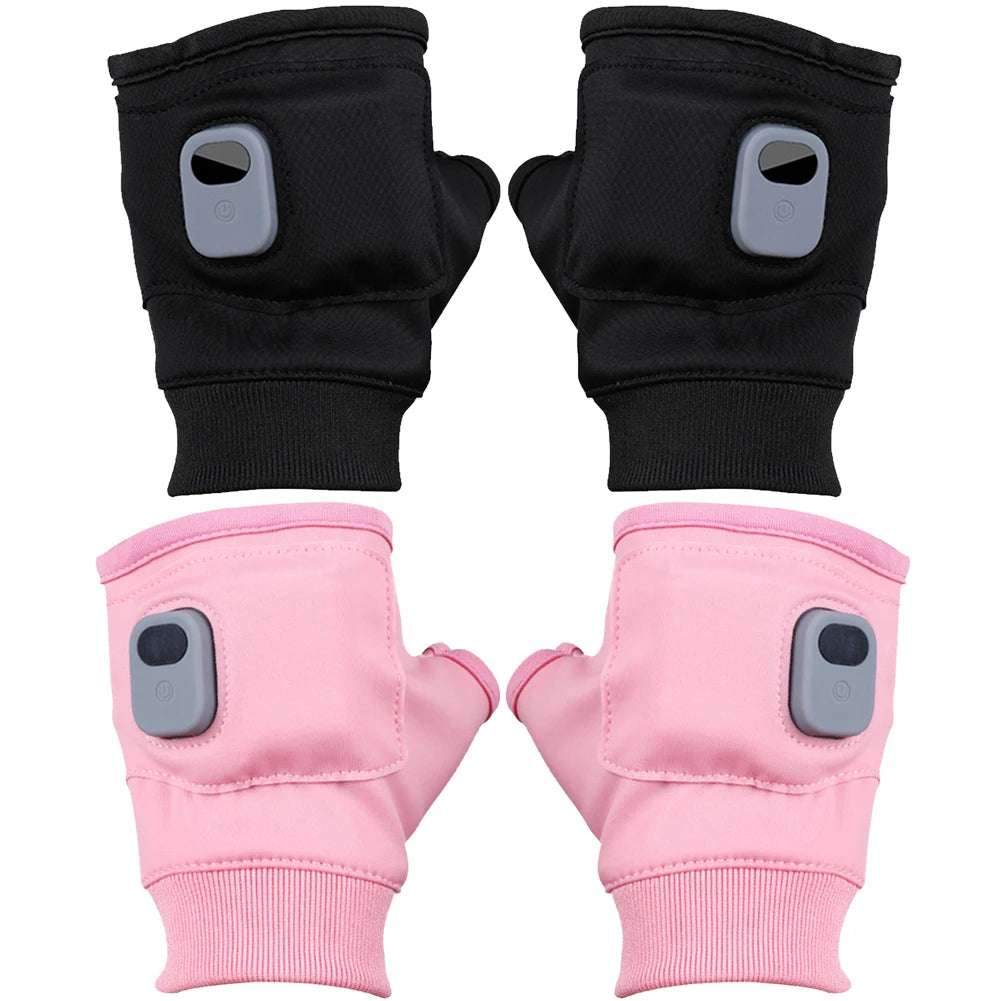 Electric Heating Gloves 360 Degree Heating Electric Thermal Gloves Windproof Touchscreen for Outdoor Hiking Cycling