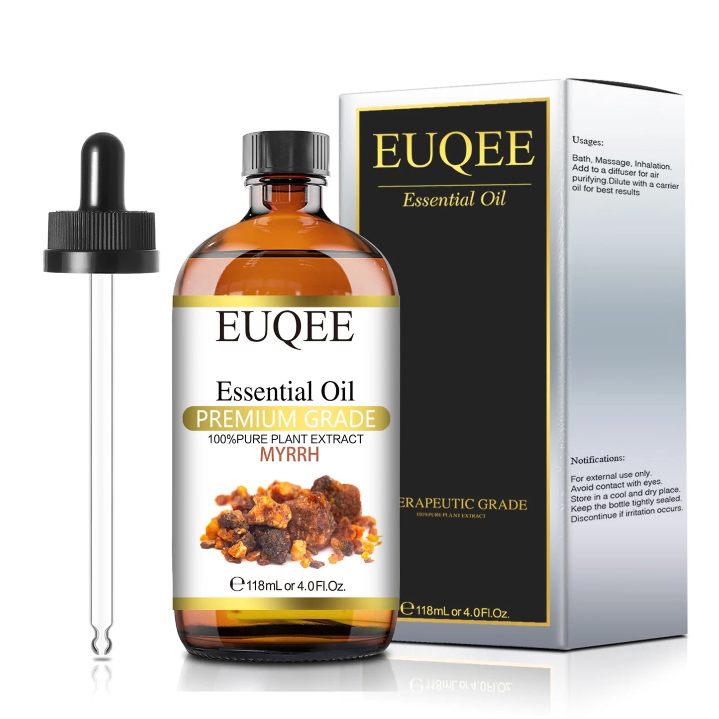 EUQEE 118ML Large Bottle of Essential Oil For Aroma Therapy Humidifier, DIY Soap, Massage
