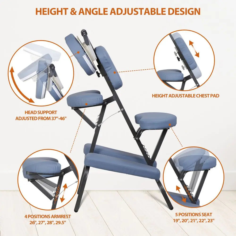 Professional Portable Massage Chair - Foldable Tattoo Chair for Salons