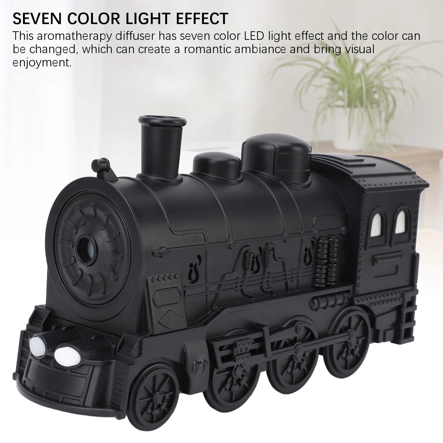 Train Aromatherapy Diffuser with LED Lights & Remote | Essential Oil Humidifier