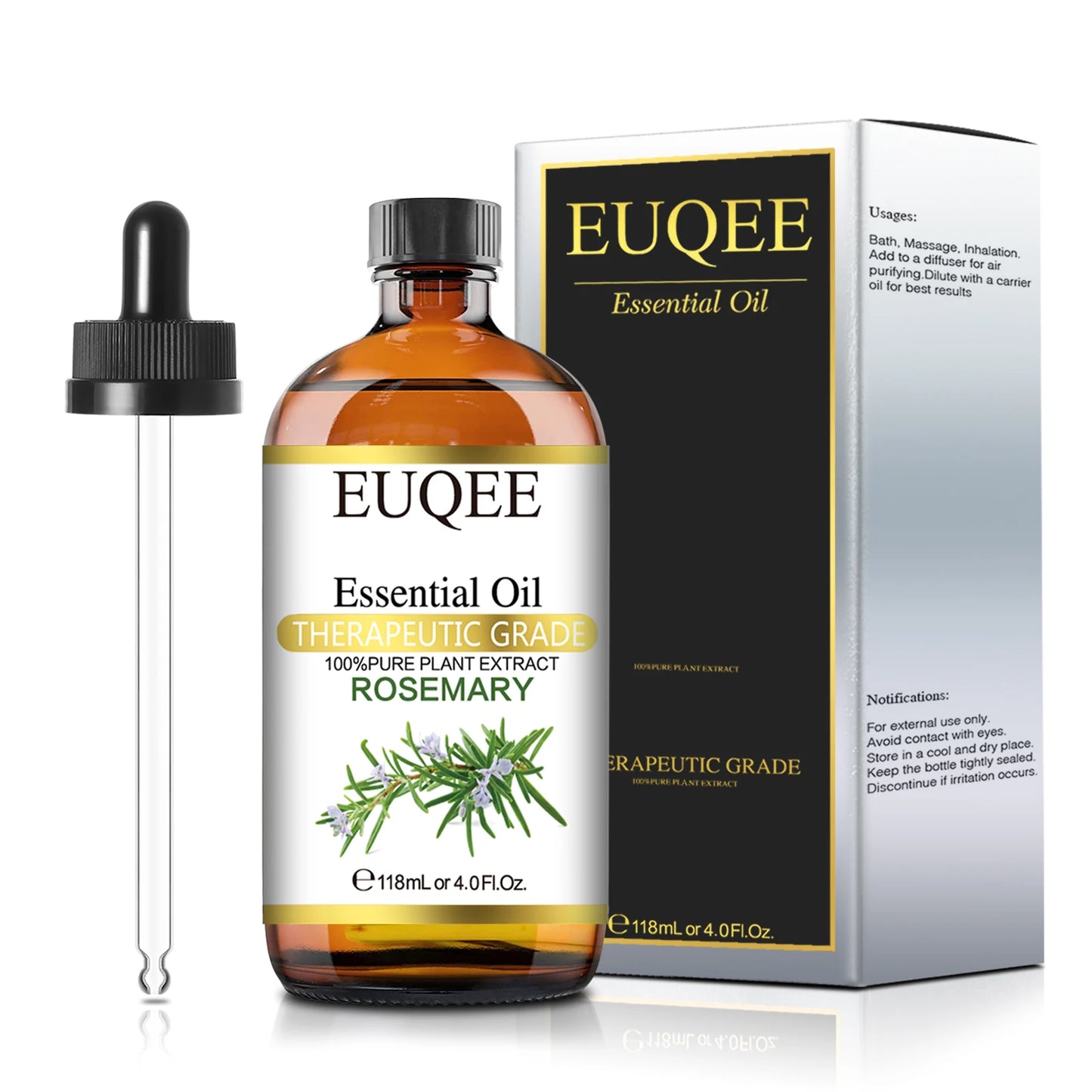 EUQEE 118ML Large Bottle of Essential Oil For Aroma Therapy Humidifier, DIY Soap, Massage