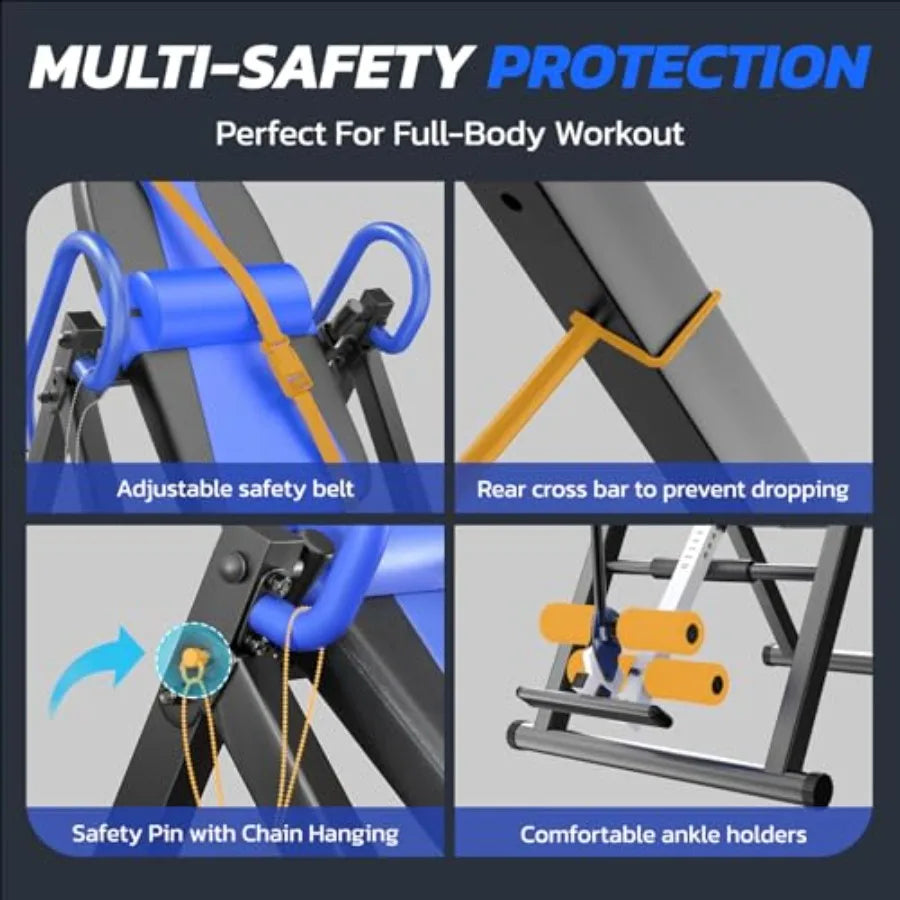 Gravity Inversion Table for Back Pain Relief with Lumbar Support & Easy Assembly | StriveRiseFit