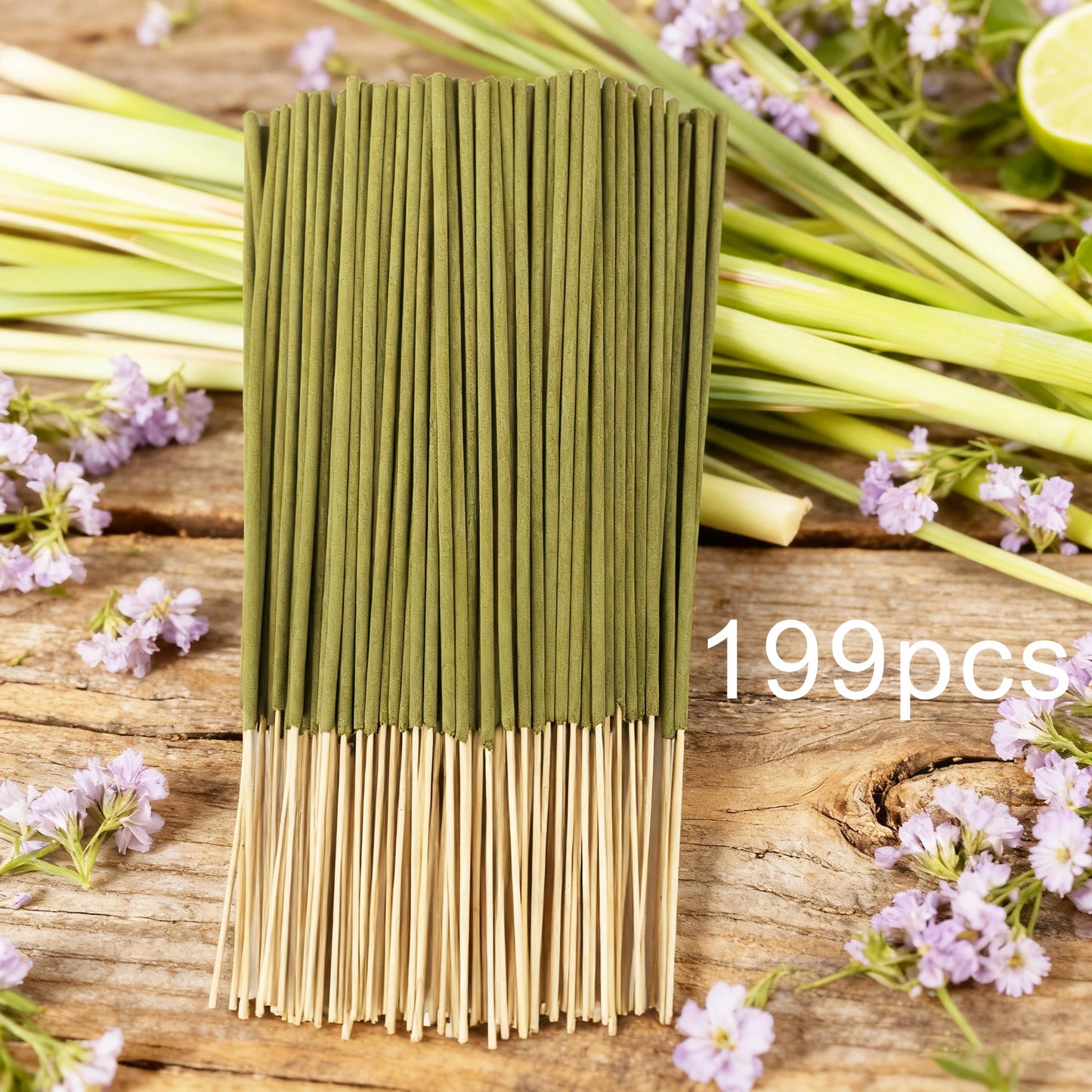 199-Pack Lemongrass Incense Sticks Natural Bug Deterrent & Aromatherapy | StriveRiseFit