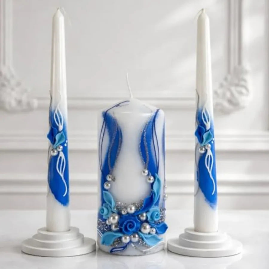 Wedding Unity Candle Set 6" Pillar & 10" Taper Candles | StriveRiseFit