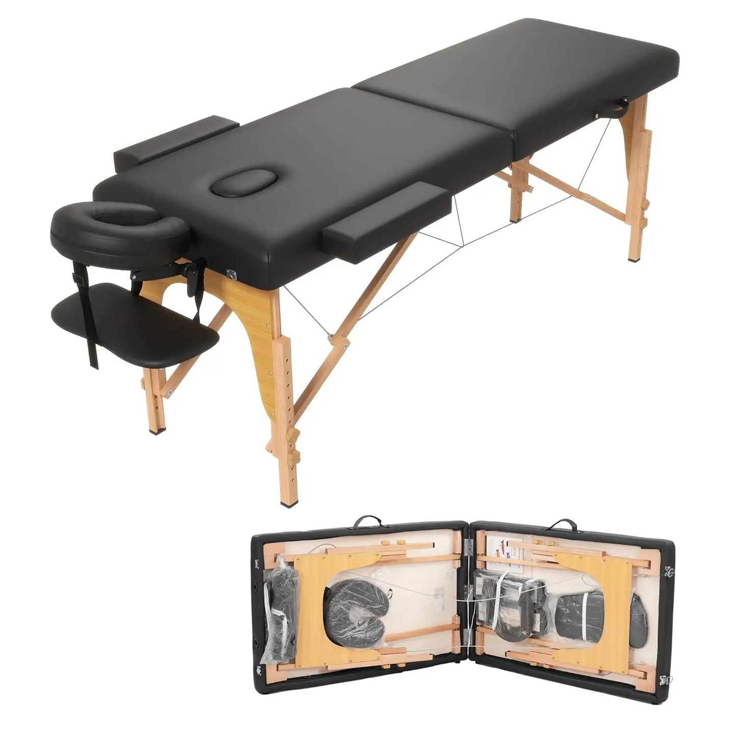 Portable Foldable Massage Table with Face Cradle — 2 & 3 Fold Options | StriveRiseFit