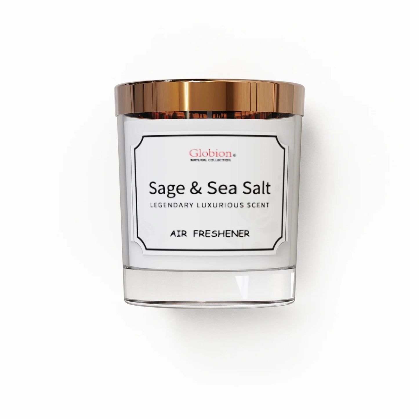 Sage & Sea Salt Scented Candle 7oz Glass Jar 45-Hour Burn | StriveRiseFit
